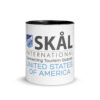 Skål International Logo Coffee Mug – White Ceramic with Blue Interior, Premium 11oz / 15oz - Image 3