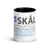 Skål International Logo Coffee Mug – White Ceramic with Blue Interior, Premium 11oz / 15oz - Image 5
