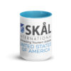 Skål International Logo Coffee Mug – White Ceramic with Blue Interior, Premium 11oz / 15oz - Image 15
