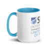 Skål International Logo Coffee Mug – White Ceramic with Blue Interior, Premium 11oz / 15oz - Image 16